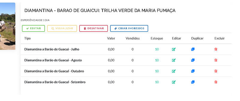 Viagem 2.0: Criar Ingressos Pacotes de Viagens